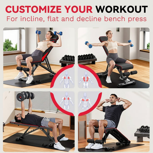 Adjustable Home Fitness Bench
